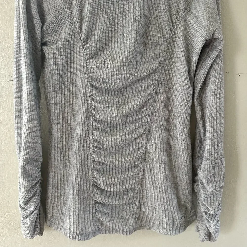 Kuhl Gray Ribbed Hoodie Pullover Lightweight Women's‎ Size Small Outdoors Hiking